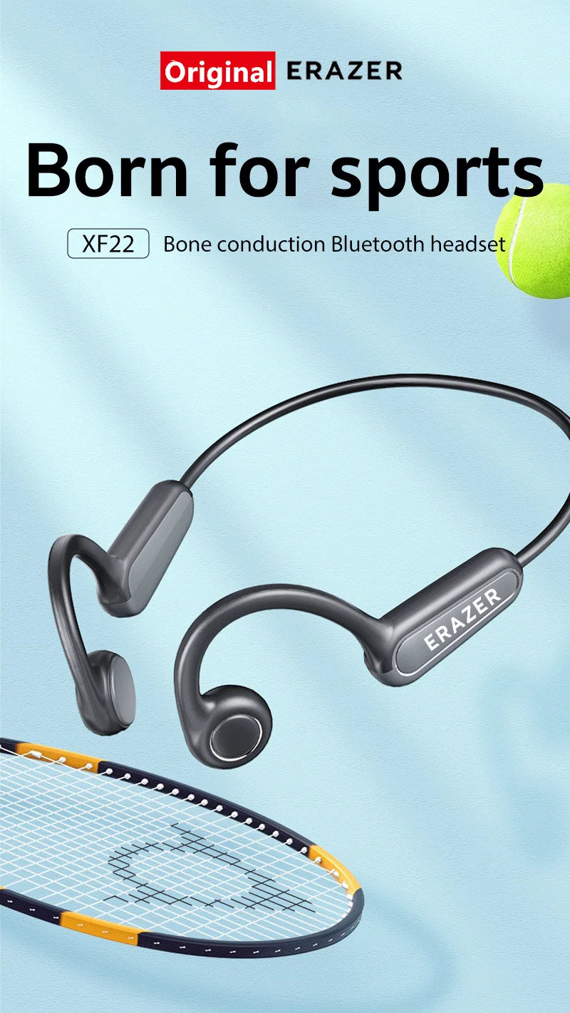 Original ERAZER XF22 Earphone Bluetooth 5.4 Sports Wireless Headphones Bone Conduction Headsets with Mic Neckband headphones