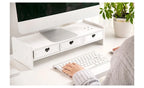 Pink White Student Storage Rack Heart Drawers Monitor Laptop Increase Shelf Office Screen Riser Holder Stationery Pen Storage