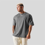 LYFT 100% Cotton Men's Gym T-Shirt Loose Fit Short Sleeve Sport Fitness Running Workout Training Shirt in Sizes M to XXXL