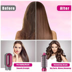 5 In 1 Hair Dryer And Hot Air Comb Brush With Curling Iron Hair Straightener For Fast Drying Curling Straightening And Styling