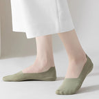 5Pairs Women Socks Breathable Invisible Silicone Non-slip Solid Color Boat Sock Comfortable High Quality No-Show Sox Ultra-thin