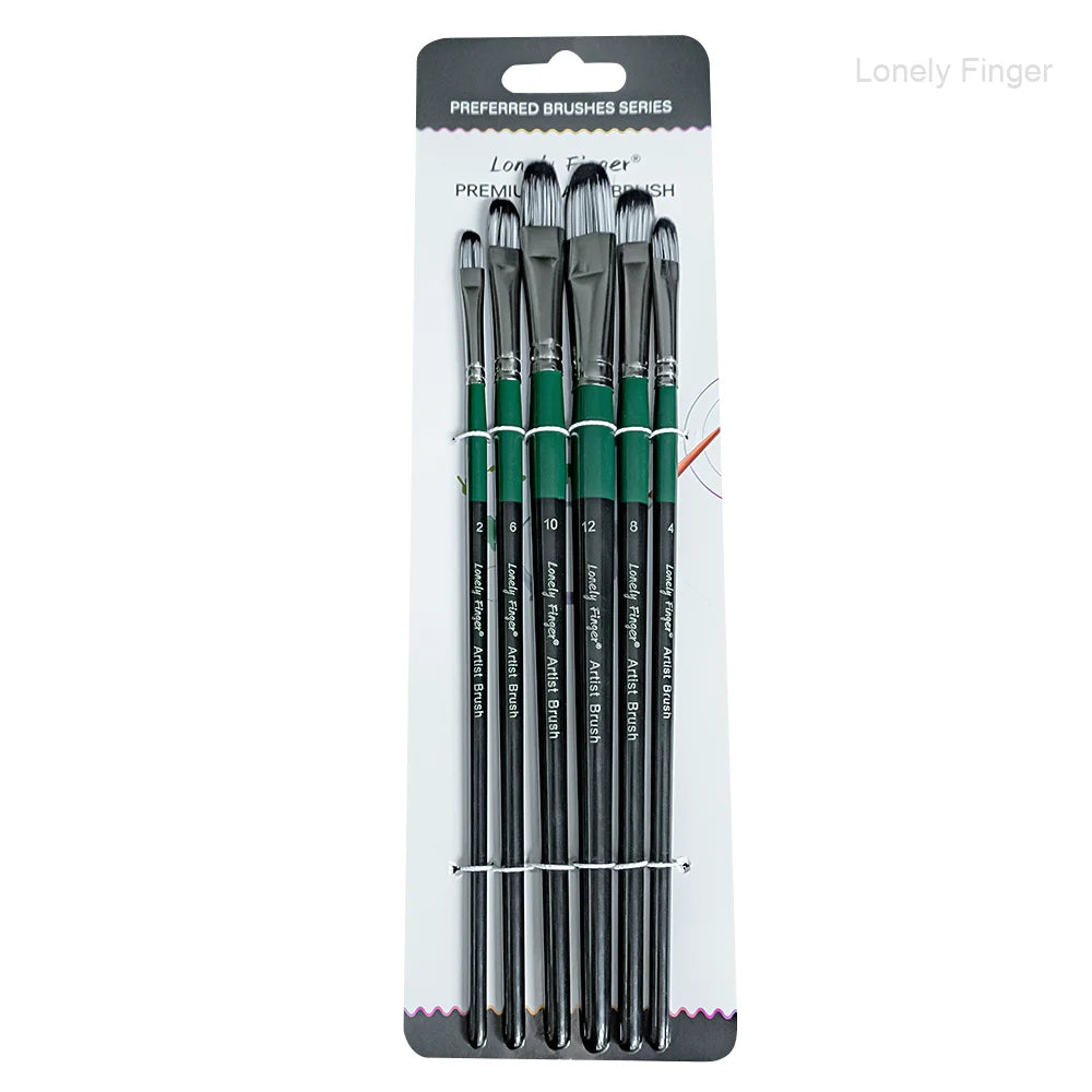 6/24/30Pcs Artist Paint Brush Set for Watercolor, Acrylic, Oil and All Media, Suitable for Canvas, Paper, Ceramic, Nylon Hair, W