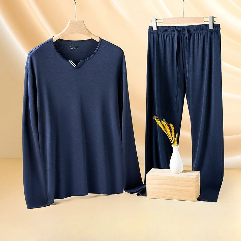 Men Pajamas Set Ultra Fine Tencel Modal Spring and Summer Comfort Loungwear Luxury Men Pajamas