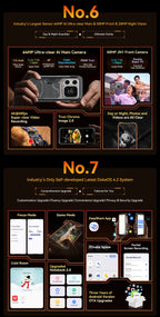 Blackview XPLORE 1 Outdoor Mobile Phone, 5G Waterproof Rugged Smartphone Android 15, 6.78'' 2.4K Display, 16GB+512GB, 20000mAh
