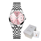 LIGE Elegant Ultrathin Nordic Simple Style Quartz Movement Women's Wristwatch Fashion Stainless Steel Bracelet Belt Woman Watch