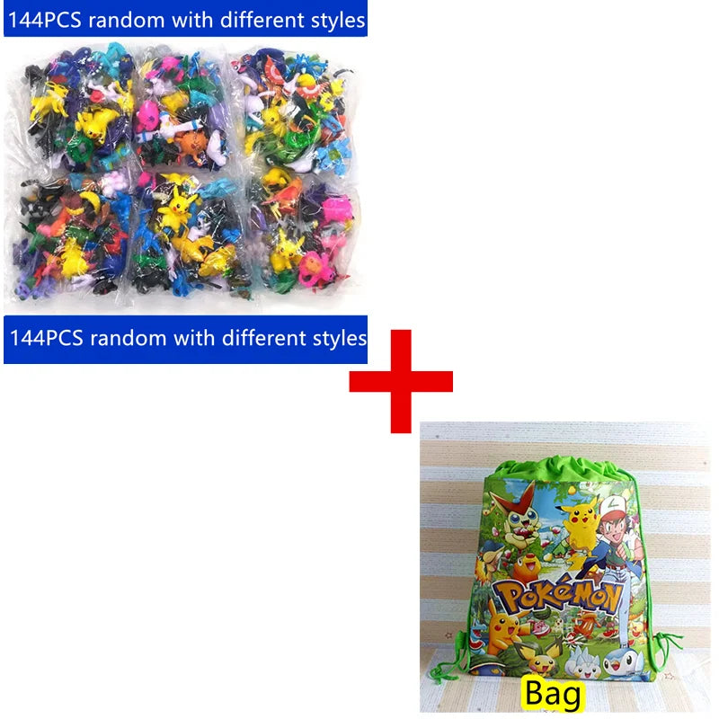 144 Style Anime  Action Figure Model Pokemon Figure Toys Ornamental Decoration Collect Toys For Children's Christmas Gift