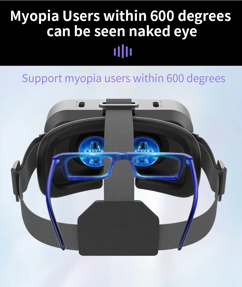 VR Glasses 3D Virtual Reality Headset Devices Helmet Lenses Goggles Smart For Smartphones Phone Cell Mobile Game Viar Viewer Set