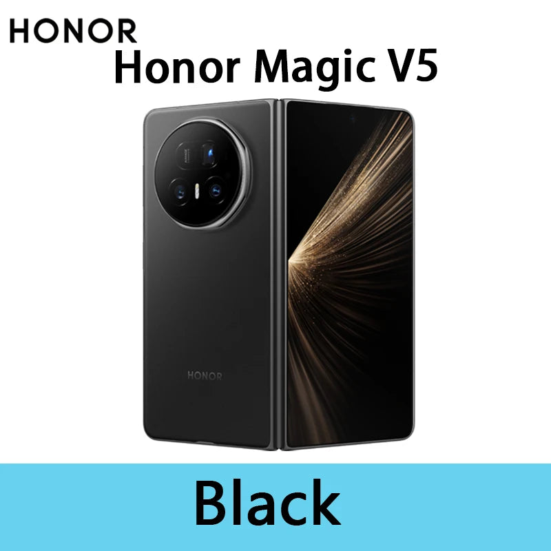 HONOR Magic V5 Global Version Original 5G Smartphone Dual HDR OLED Display Snapdragon 8 Elite 5820mAh 7.95" 66W SuperCharge