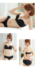 2024 New Sexy Lingerie Set for Women Strapless Push Up Bra Seamless Invisible Underwear Backless Wedding Dress LaceNo Show Panti