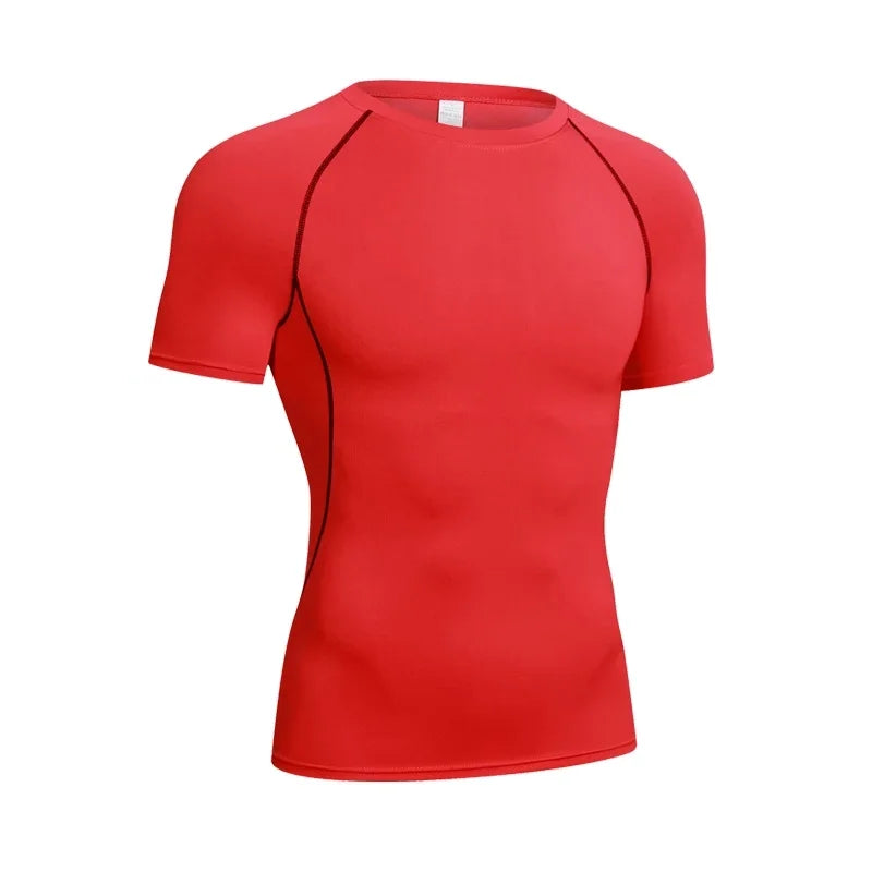 Men's Compression Long Sleeve Shirt Black Fitness T-shirt Male Running  Quick Drying Gym Top Sun Protection Sports Base Layer
