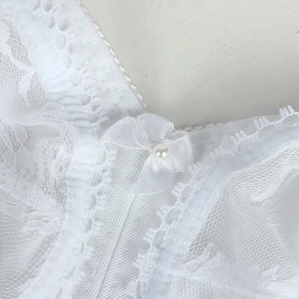 Large Size Sexy Bra for Women Ladies Underwear Translucent Lace Chiffon Wireless Minimizer Lingerie Brassiere Bralette Tops
