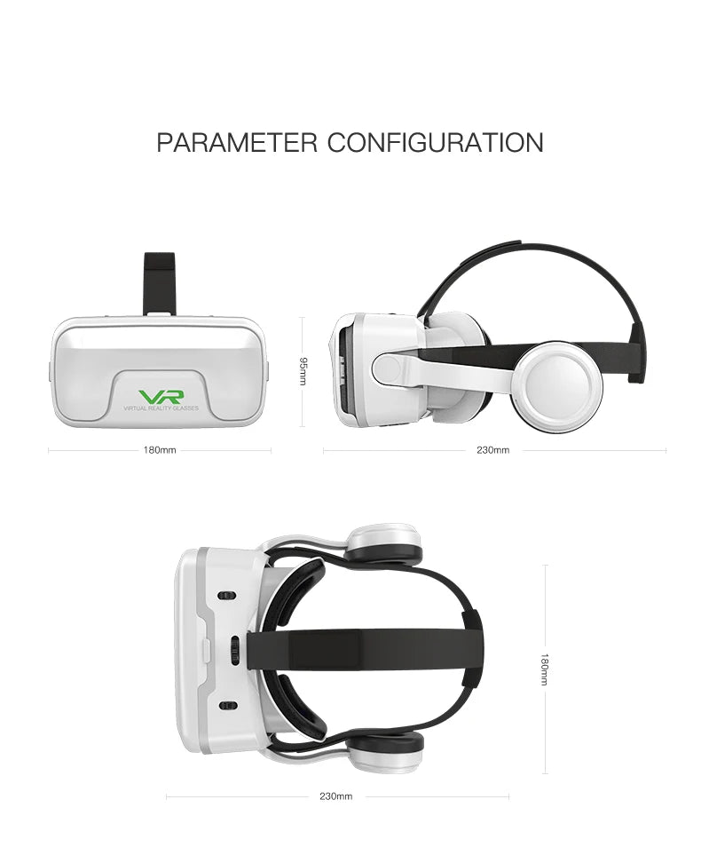 Shinecon VR Glasses 3D Headset Virtual Reality Device Helmet Goggles Lenses Mobile Smartphone Smart Phone Cell Realidade Viar VR