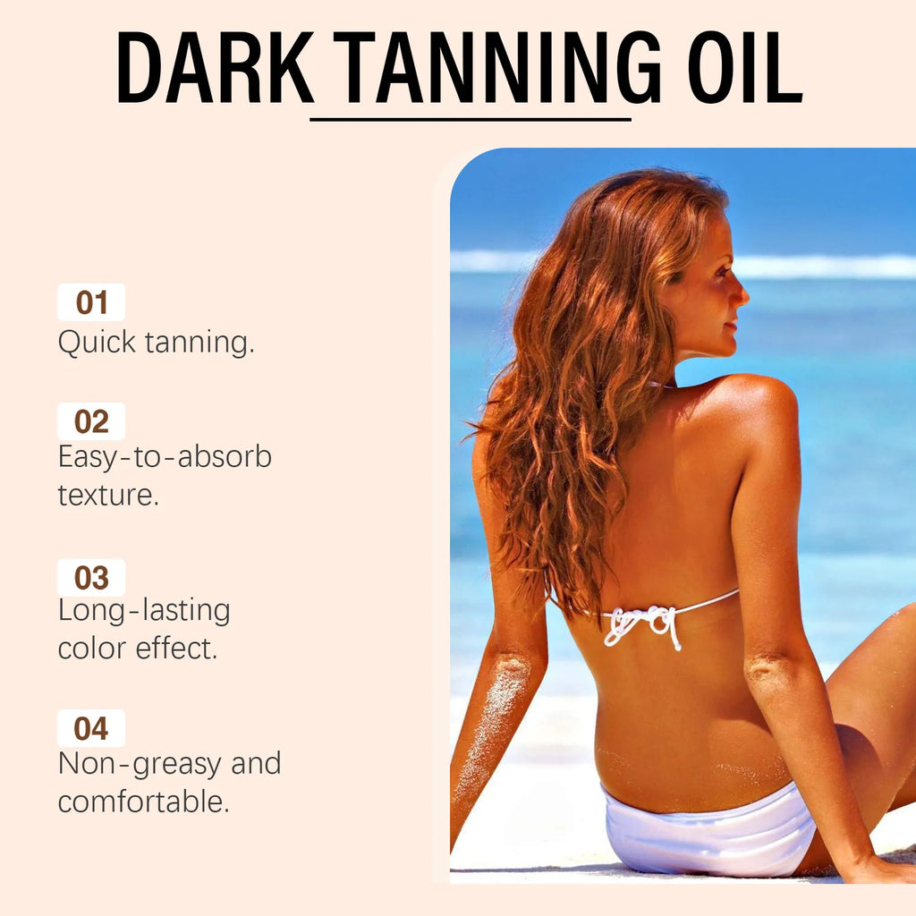 OceAura Tanning Oil Lotion Deep Moisturizing Nourishing Skin Rejuvenating Long Lasting Tan Lightweight Non Greasy Bronzing Oil