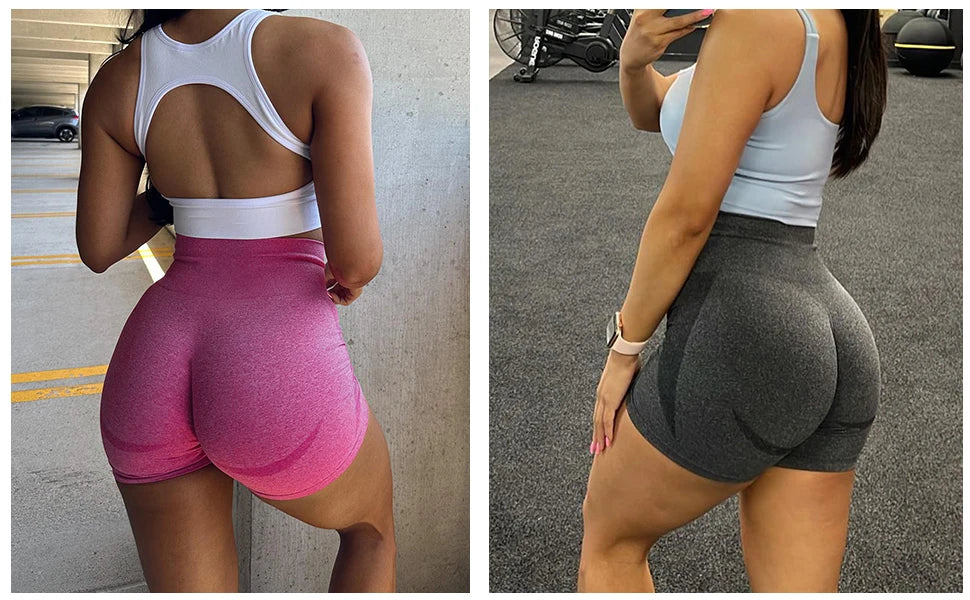 Contour Seamless Shorts for Women Yoga Shorts Push Up Booty Workout Gym Shorts Fitness High Waist Sports Short Women Clothing