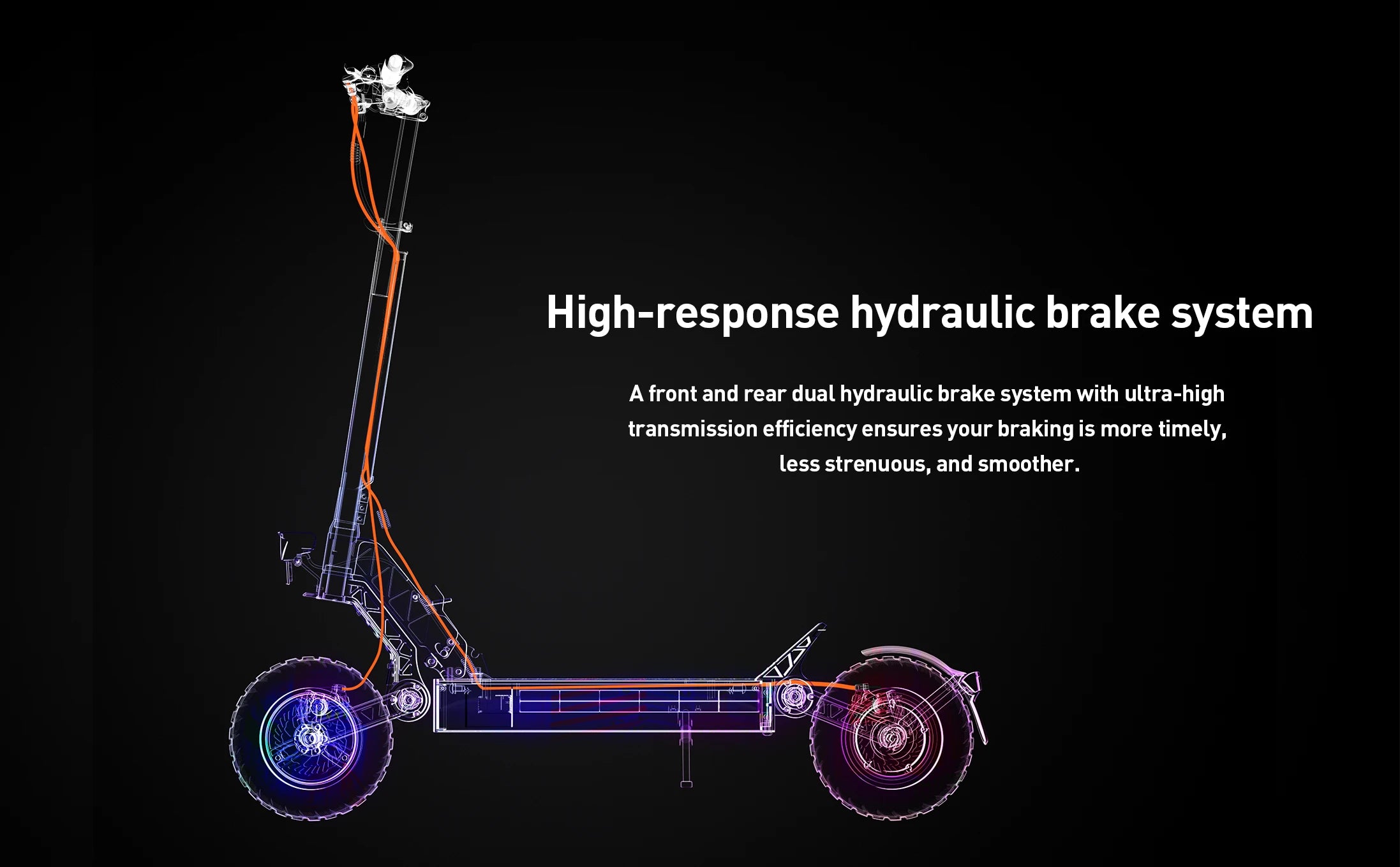 JOYOR S10-S-Z E Scooter 60V 18Ah Dual Motor 2000W 10 Inch Tire Adult Black Escooter Max Speed 65km/h Range 70-85km