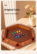 Six Sided Flipping Game, Wooden Number Game, Shut The Box Dice Game - Parent-Child Board Game, Bar Party, Leisure Gambling Game