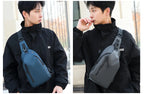 Men Bag Fashion New Solid Color Men Chest Bag Outdoor Casual Fashion One Shoulder Crossbody Bag Nylon USB Charging Shoulder Bags