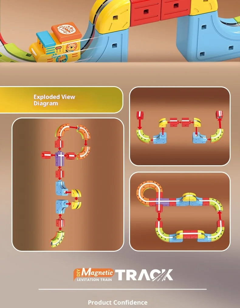 Magnetic Bullet Train Set For Kids With Electric Locomotive Diy Track Building Blocks Stem Educational Construction Toy Birthday