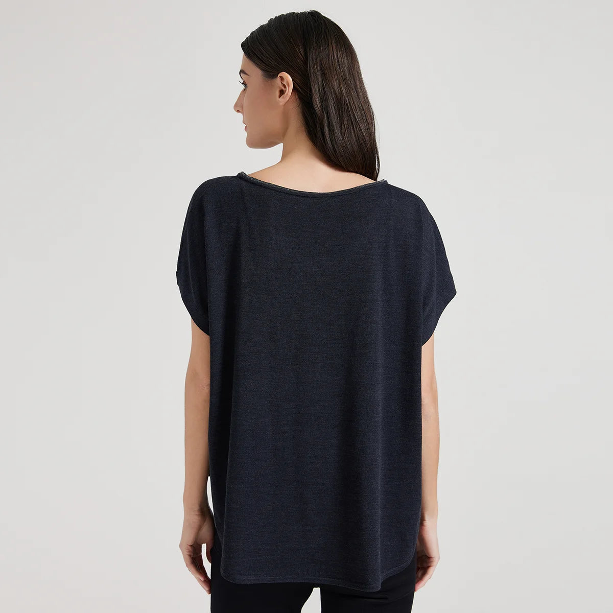 BC1095 Luxury Women's Clothing Silk Woolen Ladies Clothes loose Merino Wool Vest Sweaters For Woman