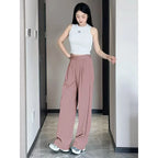 UNITIM Spring Women Straight Sports Pants Solid Loose Casual Yoga Pants for Female Lady Elastic Wiast Lady Quick-dry Sweatpants