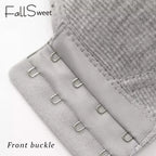 Fallsweet Seamless Front Closure Bra For Women Solid Wire-Free Push Up Bralette Full Coverage Fixed Cups Comfortable Underwear