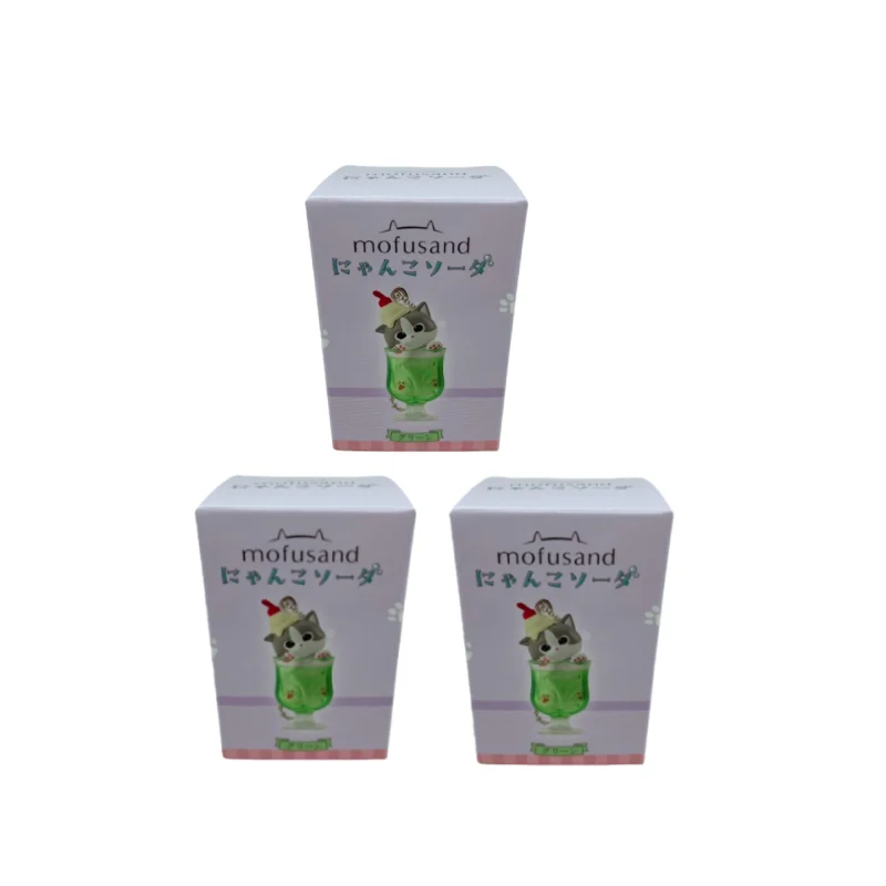 In Stock New Mofusand Cat Pudding Cold Drink Pendant Mini Figures Blind Box Anime Figures Ornaments Dolls Birthda Xmas Gifts Toy