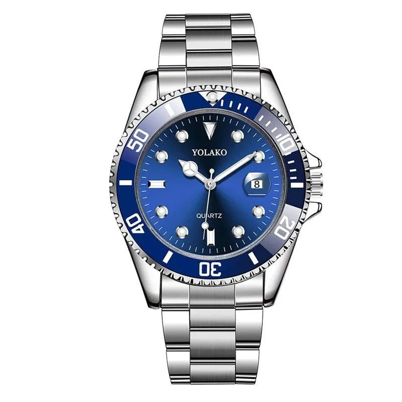 Fashion Watch Casual Clock Montre Homme Business Men Quartz Watch Calendar Green Water Wok Ghost Sport Men Wristwatch