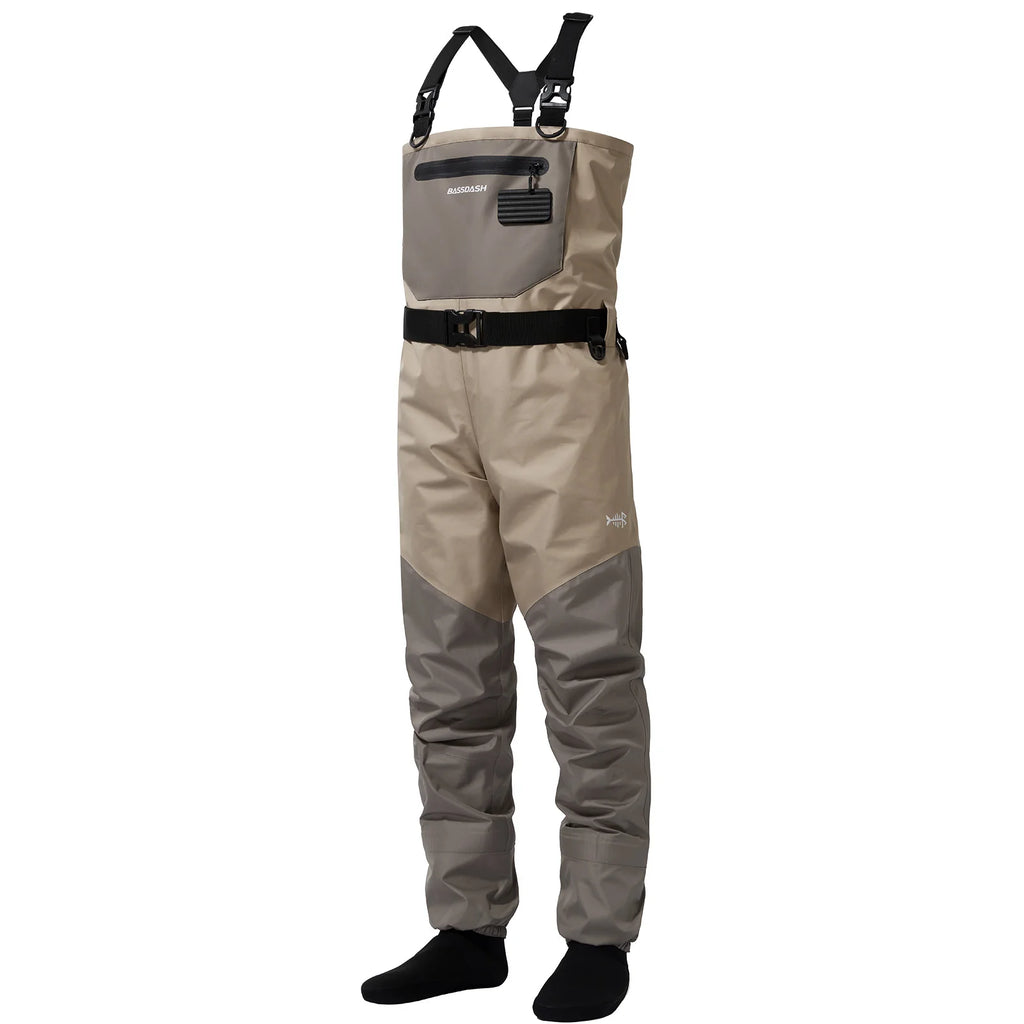 BASSDASH Fishing Wader Lightweight Stocking Foot FW08 Men’s Breathable Waders Waterproof Fly Fishing Chest