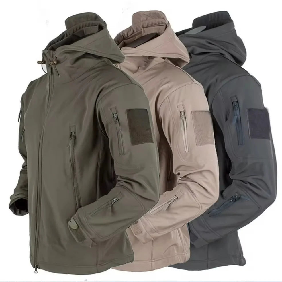 Military Shark Skin Soft Shell Jackets Men Tactical Windproof Waterproof jacket men Army Combat Jackets Mens Hooded Bomber Coats Main image