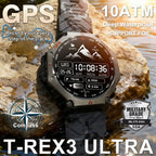 T-Rex 3 Ultra Military Grade GPS Smart Watch 10ATM Waterproof Compass Altimeter Barometric AMOLED Men HD Call Sports Smartwatch