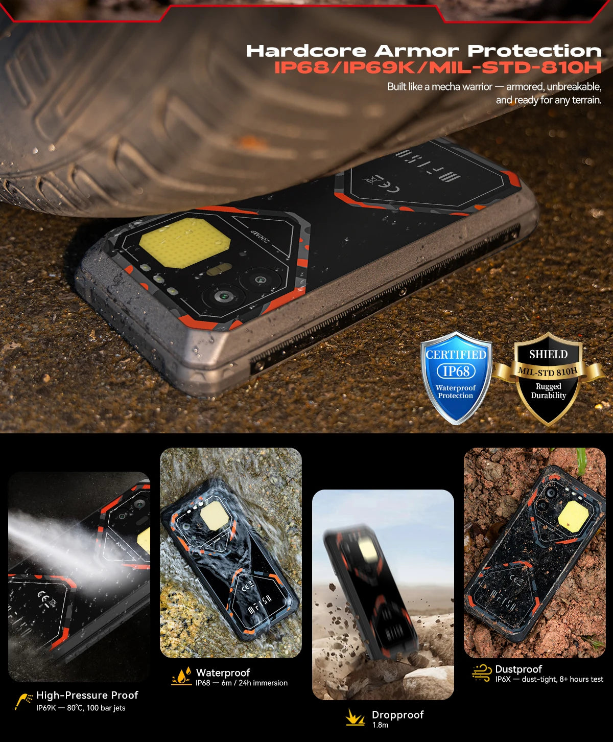 World Premiere IIIF150 B2 Ultra 2026 Rugged Phone MTK G100 Chip 256GB ROM 200MP Main Camera 15000mAh Battery Smartphone
