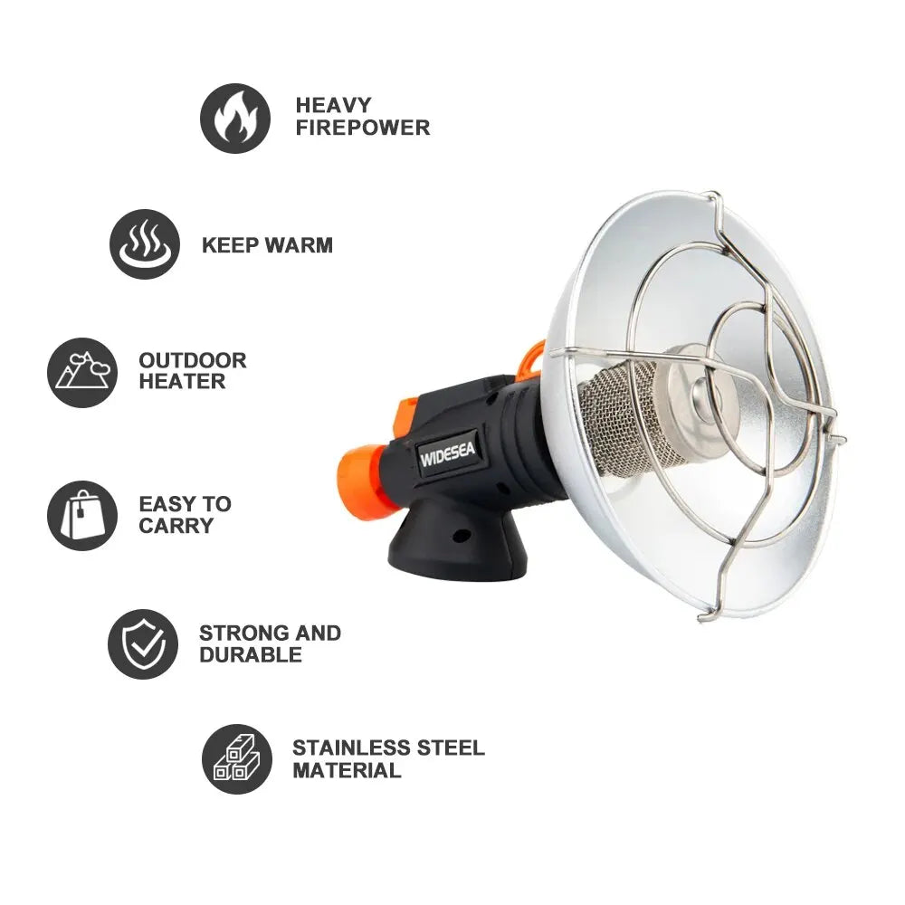 Widesea Camping Heater Portable Stainless Steel Fireplace for Winter Outdoor Stove Hiking Gas Burner Heating Survival Equipment Secondary image