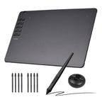 VINSA T1161 Graphics Drawing Tablet Ultra-thin Art Creation Sketch with Battery-free Stylus 8 Pen Nibs 8192 Levels Pressure