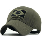 Men's Embroidered Baseball Cap Print Brazilian Flag/Casual Sports Tactical Hat Camouflage Hat Hiking Hat Fishing Hat