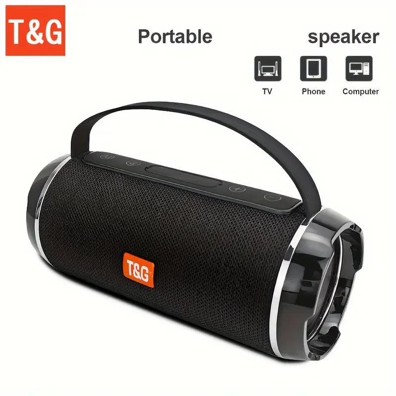 TG116C Outdoor Portable Upright Wireless Compatible Speaker, Cute Little Cube Speaker Music player, Support USB/ TF/ FM Radio Mu Main image