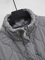 Autumn Winter Women Standing Collar Light weight Sleeveless Cotton Coat Vest Women Pocket Decoration Tank Top