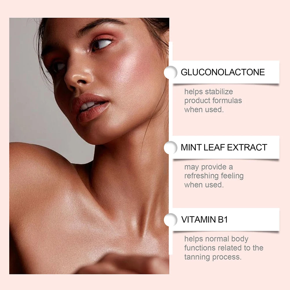 60ml Oral Drinkable Sunless Tanning Drops Self-Tan Drinking Drops Nourishing Self Tanner Nourishing Self Tanner Drops