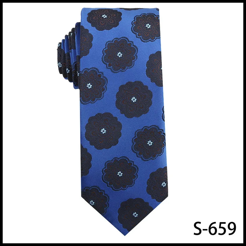 Trendy Handmade Polyester Silk Tie Men's Business Suit Accessory Floral Patterned Bow Tie for Wedding Prom Party Gift
