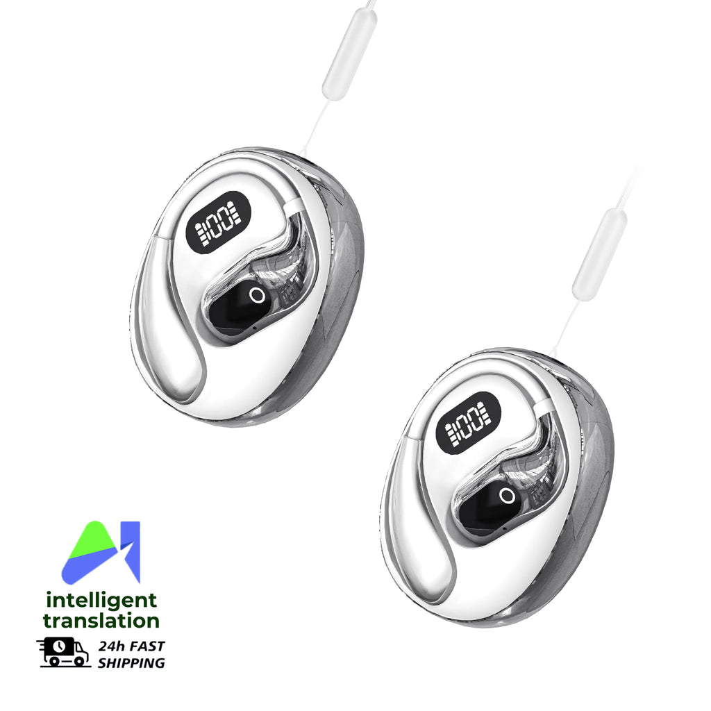 Real Time Translation Headphones 144 Languages Translator Earphones Wireless Bluetooth 5.4 Headsets for Business Office Travel