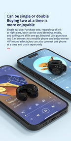 Wireless Headphones Bluetooth 5.3 Earphones With Mic Single in-Ear Sports Waterproof TWS Earbuds Bluetooth Handsfree Headset