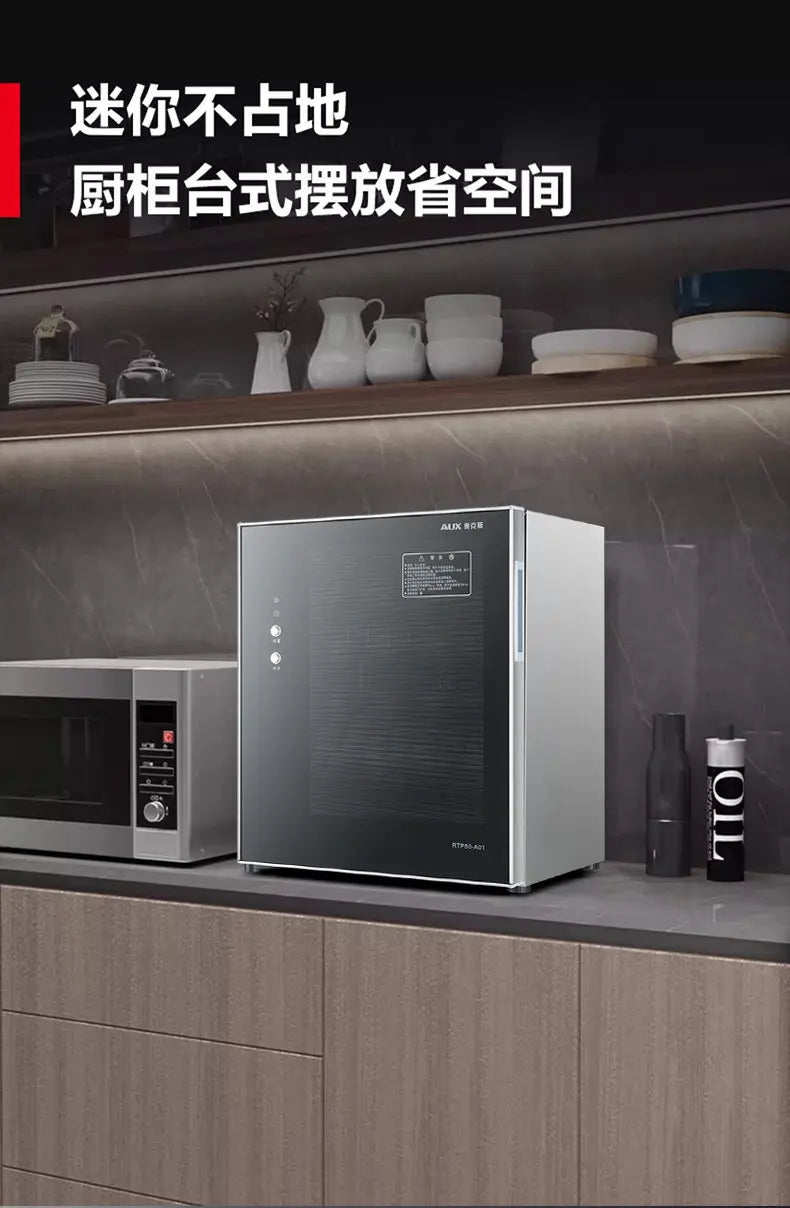 Household Small Vertical Desktop Mini Double Door High Temperature Disinfection Cabinet Kitchen Commercial Sterilizer Cupboard
