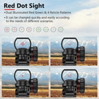 4-12x50 Scope Illuminated Rangefinder Reticle Rifle Holographic 4 Reticle Sight 20mm Red Grenn Laser For Hunting