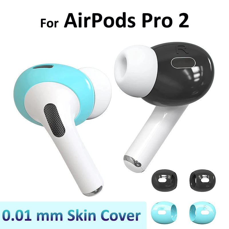 For AirPods Pro 2 Silicone Protective Case Skin Covers Earpads For Apple AirPod 2 Generation Ear Tips Earbuds Covers Accessories Main image