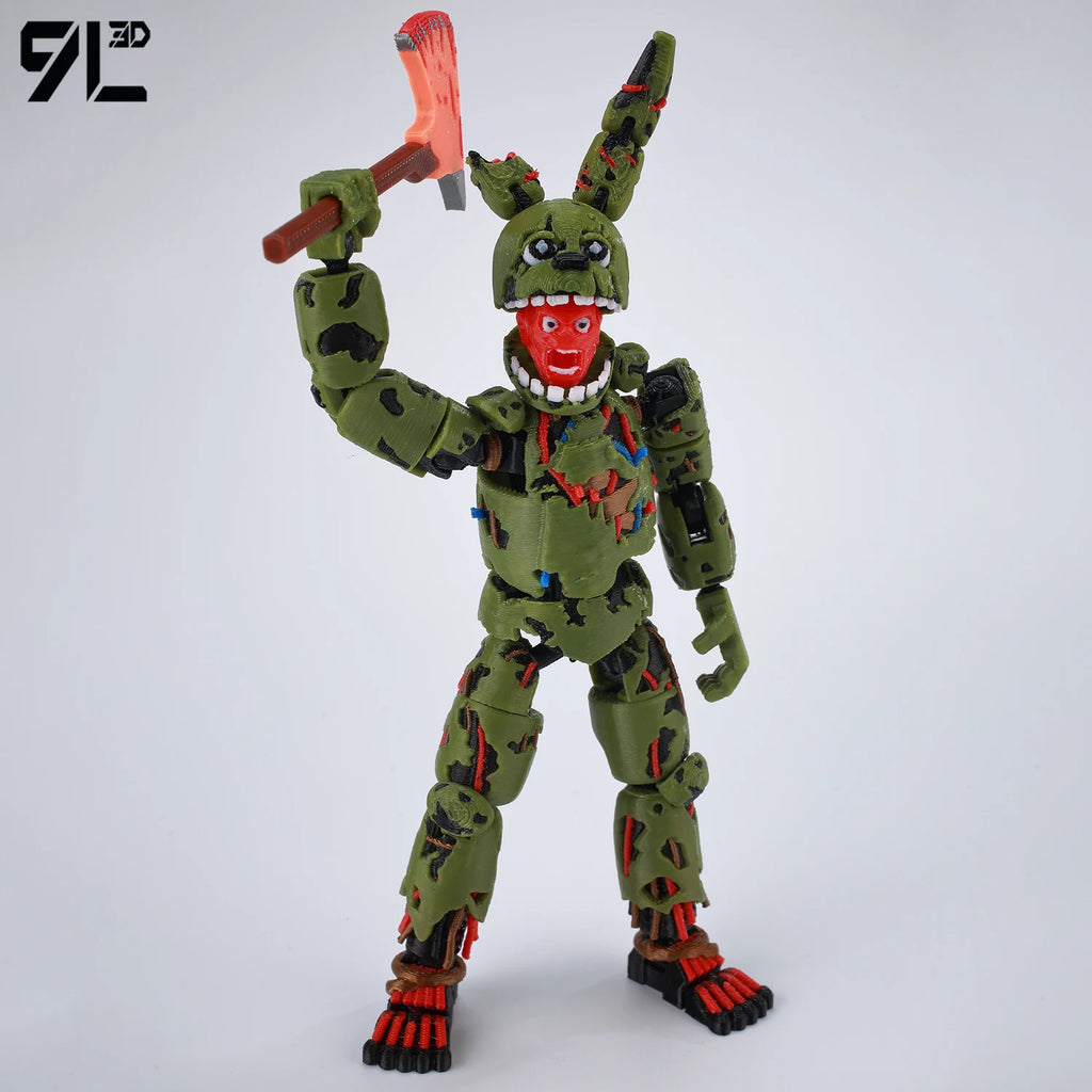 9L3D Printed FNAF Freddy Fazbear's Pizza Springtrap Toys Action Figures Anime Model Lucky13 Dummy13 Titan13 Ornaments Gifts