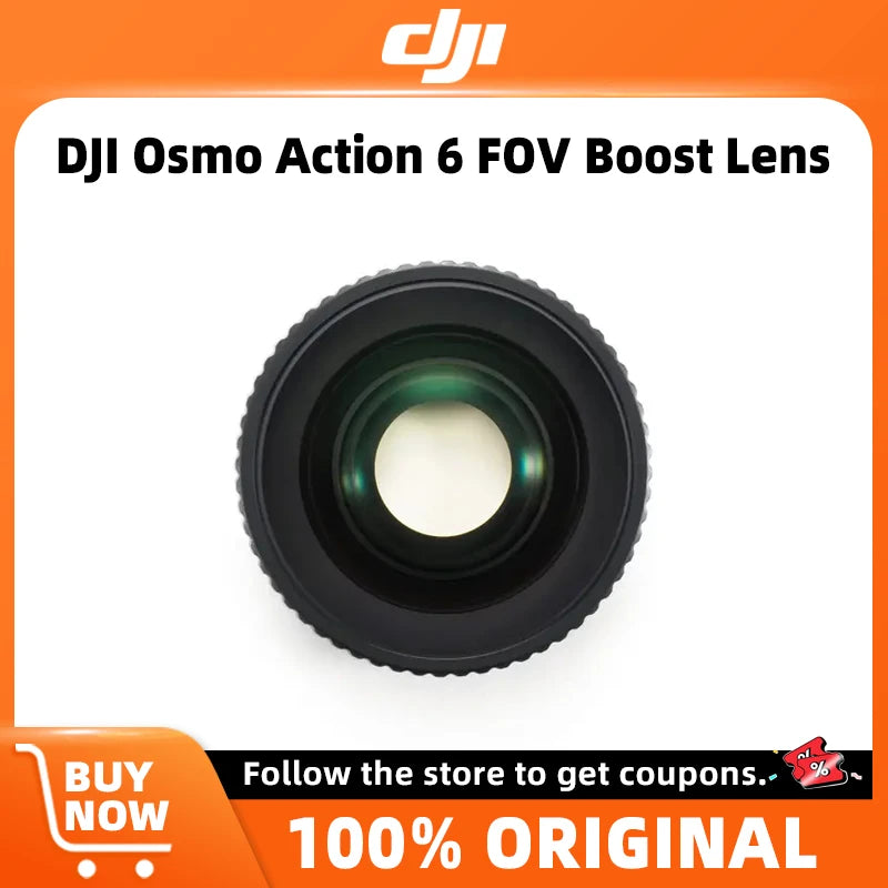 DJI Osmo Action 6 FOV Boost Lens expanding the camera's field of view to 182 when attached Original Accessories in Stock Main image
