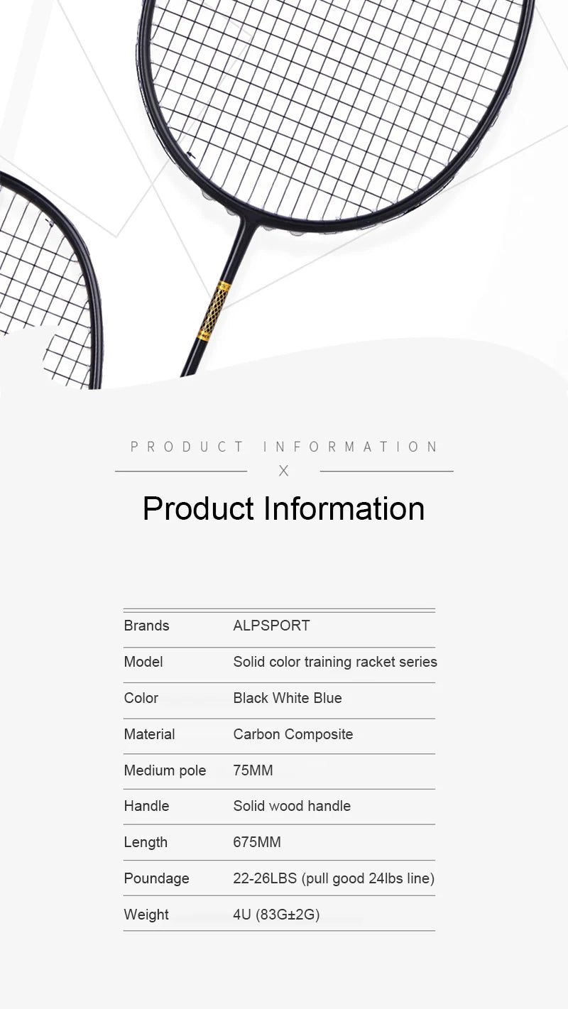 ALP ZJ2.0 Pro 4U 85g 100% Carbon Fiber + Titanium Alloy Badminton Racket Ultra-light Sports Equipment Racket Badminton Training