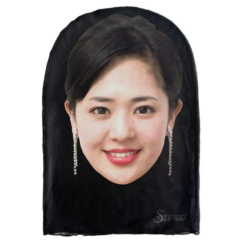 3D Realistic Japanese Female Star Face Mask Novelty Cosplay Headgear Breathable Balaclava for Live Stream Prank Party Halloween