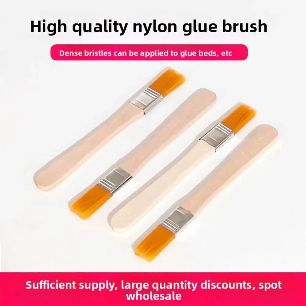 10/30PCS Multifunctional Nylon Bristle Paint Brushes Wooden Handle Art Painting Tools for Craft Creation and Household Cleaning