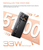 Smartphone 5G Cubot X100, Android 15, Dimensity 7025, 6nm, 2.5GHz,6.88-inch Screen,16GB(8+8),256GB, 64MP Camera, 5100mAh Battery