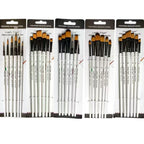 6/24/30Pcs Artist Paint Brush Set for Watercolor, Acrylic, Oil and All Media, Suitable for Canvas, Paper, Ceramic, Nylon Hair, W
